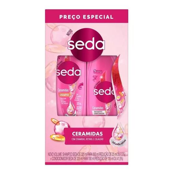 Imagem de Seda ceramidas kit shampoo + condicionador com 325ml
