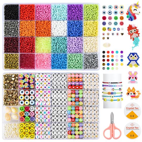 Imagem de Seed Beads UNIAYSENG 12.000 unidades+3 mm para kit de fabricação de joias