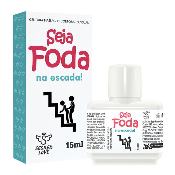 Imagem de Seja Foda Na Escada! Gel Para Sexo Oral E Massagem 15ml Sexy Shop - SEGRED LOVE