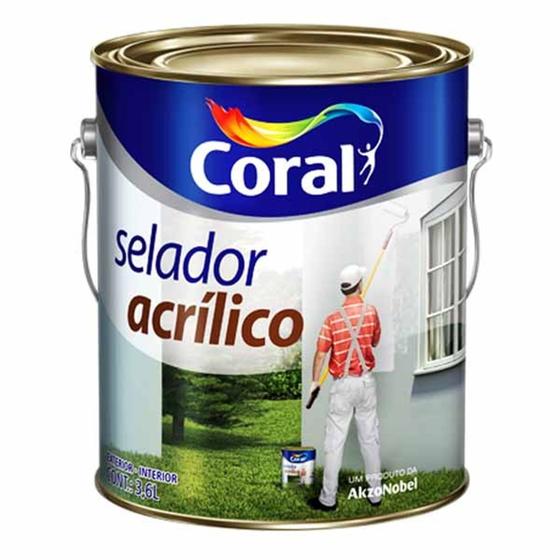 Imagem de Selador Acrílico Coral Branco 3,6 L