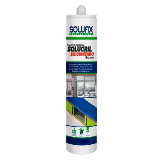 Imagem de Selante Acrílico Siliconizado Solucril Solufix 300G Branco