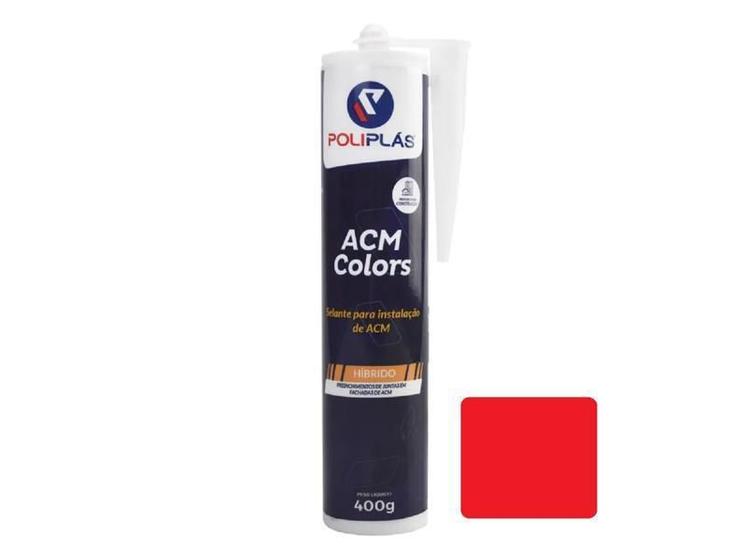 Imagem de Selante Adesivo Silicone Pu Polímero Híbrido Acm Vermelho