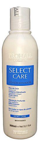 Imagem de Select Care Condicionador Pós Progressiva Prohall 300ml  Condicionamento brilho Alinhamento fios rebeldes Sedosidade mov