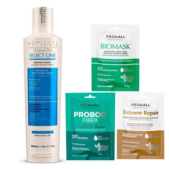 Imagem de Select One Prohall 300ml + Cronograma Premium Prohall 50g