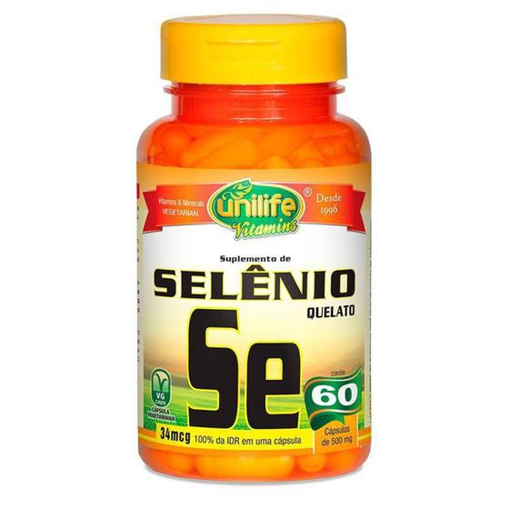 Imagem de Selênio Quelato Se 60 Cápsulas 500mg - Unilife