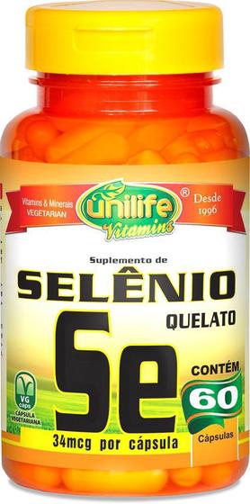 Imagem de Selênio Se Quelato Unilife 60 cápsulas de 500mg