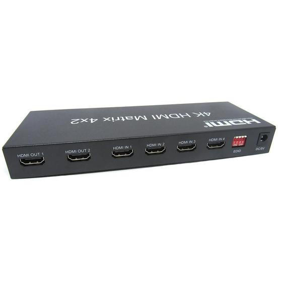 Imagem de Seletor Matrix Hdmi 4X2 - 04-Entradas X 02-Saidas