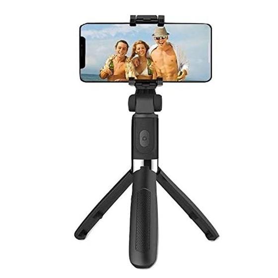 Imagem de Selfie Stick Dobrável Tripé 360  Rotação Suporte multifuncional portátil