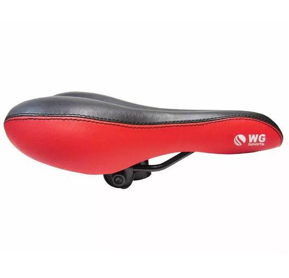 Imagem de Selim Bike Wg-605 Mtb Preto/vermelho Wg Sports