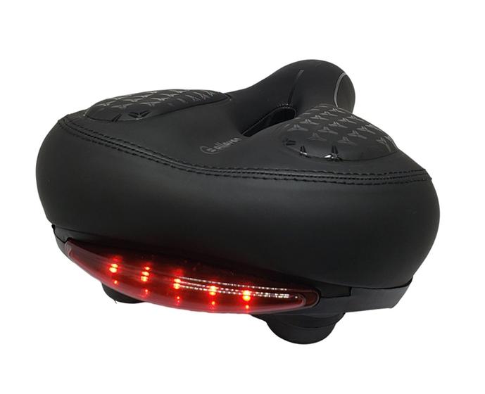 Imagem de Selim city bike bicicleta conforto vazado com luz de led