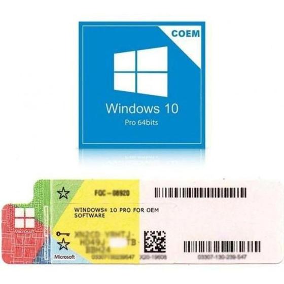 Selo windows 10 professional com serial 32 64 bits Menor preço em Selo windows 10 professional com serial 32 64 bits