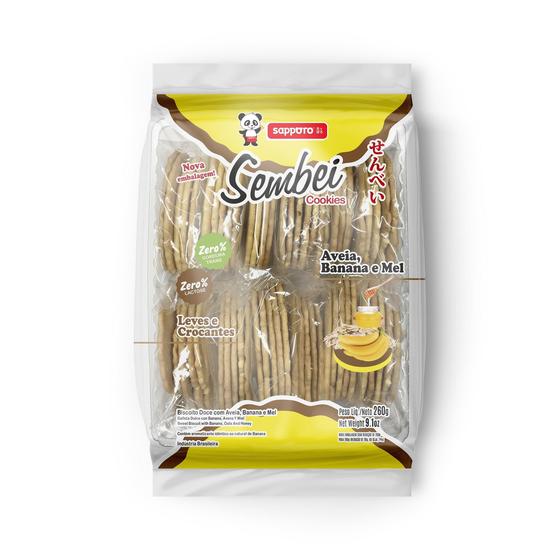 Imagem de Sembei Banana Aveia E Mel 260G Sapporo Cx Com 15 Unid