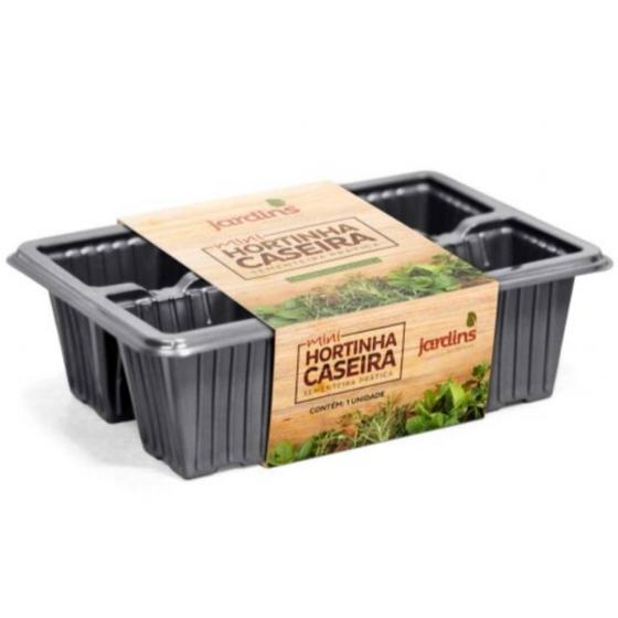 Imagem de Sementeira Mini Hortinha Caseira (6 Células) Preto NUTRIPLAN