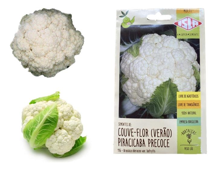 Imagem de Sementes de Couve Flor Precoce Piracicaba Verão Env C/ 800mg de Sementes