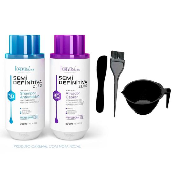 Imagem de Semi Definitiva 300ml Forever Liss + Cumbuca Pincel Espátula