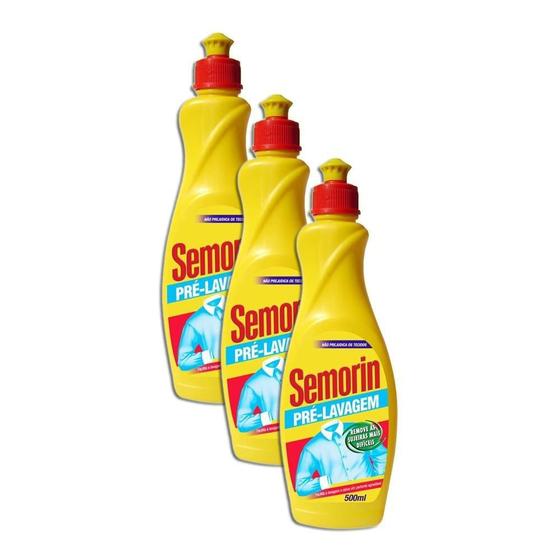 Imagem de Semorin Pré Lavagem Remove Manchas Kit 3