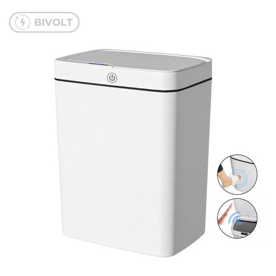 Imagem de Sempre Limpo, Sempre Inteligente: Lixeira Sensor Automática Banheiro Cozinha Lixo Inteligente Bivolt