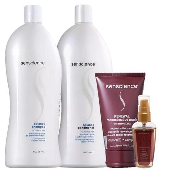 Imagem de Senscience Balance Duo 1L True Hue Color Oleo 55ml e Renewal Mask 150ml