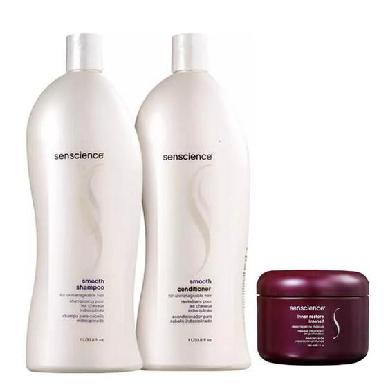 Imagem de Senscience Smooth - Shampoo+Condicionador 1L+Mascara Inner Restore Intensif 150ml