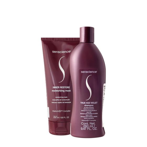 Imagem de Senscience True Hue Violet Shampoo e Máscara Moisturizing (2 produtos)