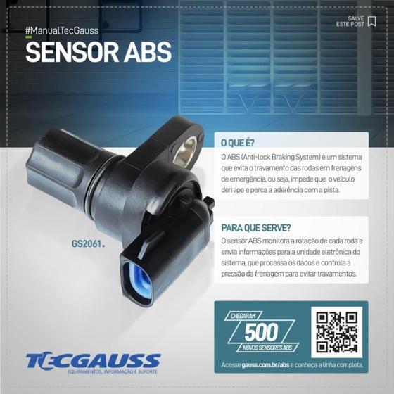 Imagem de Sensor abs Dianteiro Nissan Tiida 2007 a 2013