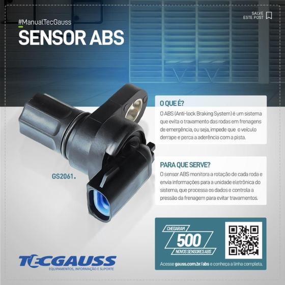 Imagem de Sensor abs Dianteiro / Traseiro Audi Q3 2012 a 2021 GAUSS