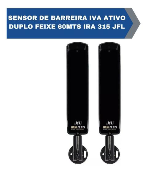 Sensor De Barreira Iva Ativo Duplo Feixe 60mts Ira 315 Jfl Menor preço em Sensor De Barreira Iva Ativo Duplo Feixe 60mts Ira 315 Jfl