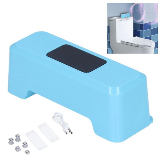 Imagem de Sensor de Descarga Inteligente USB Automatico Recarregavel Vaso Sanitario Privada Lavabo Banheiro Residencial Comercial Loja Shopping Restaurante Cons