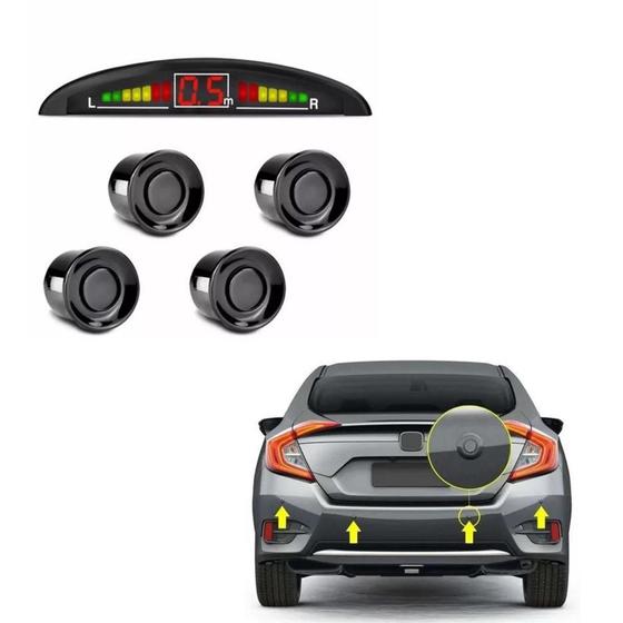 Imagem de Sensor De Estacionamento 4 Pontos Com Display