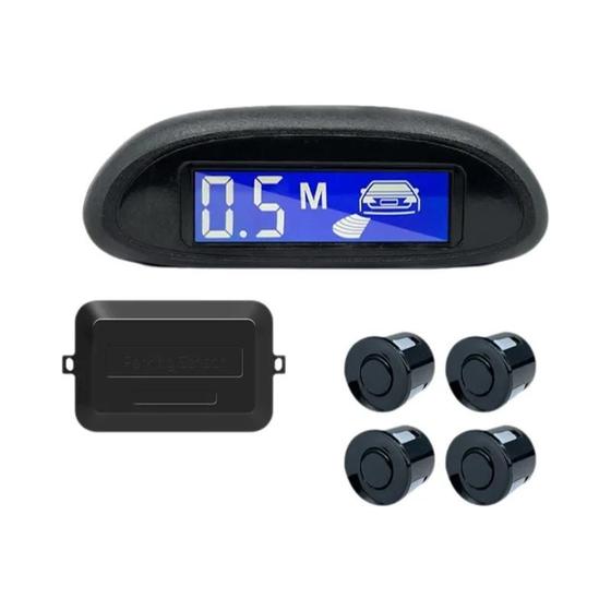 Imagem de Sensor de Estacionamento Automotivo com Monitor LED e 4 Sensores - Detector de Radar