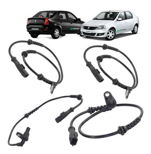 Imagem de Sensor de freio abs renault sandero logan 1.0 1.6 2008 á 2013 kit c/4 dianteiro traseiro ld/le