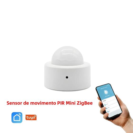 Imagem de Sensor De Movimento Pir Zigbee Sem Fio Mini Detector Infravermelho Tuya Vida Inteligente Alexa