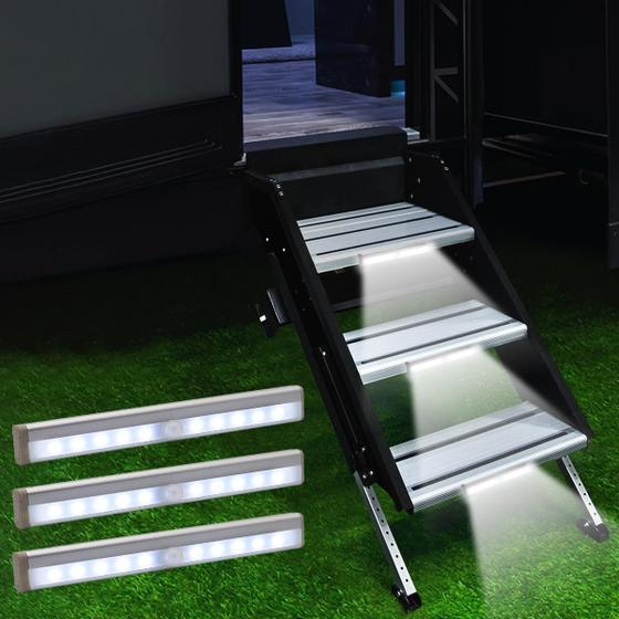 Imagem de Sensor de Movimento RV Step Lights LYCARESUN - 10 LEDs - Pacote com 3