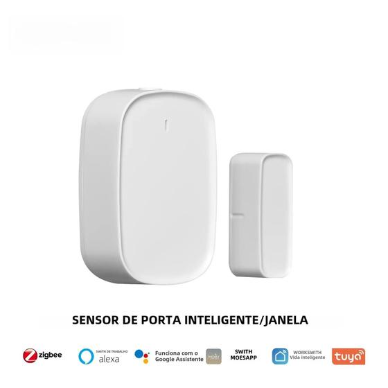 Imagem de Sensor de Porta e Janela Inteligente Tuya ZigBee - Sistema de Alarme com Controle Remoto