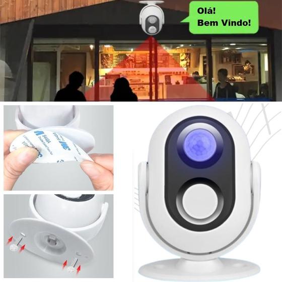 Sensor de Presença 3 em 1 Alarme Entrada Anunciador Sonoro Bem Vindo Movimento Alerta Casa Loja Menor preço em Sensor de Presença 3 em 1 Alarme Entrada Anunciador Sonoro Bem Vindo Movimento Alerta Casa Loja