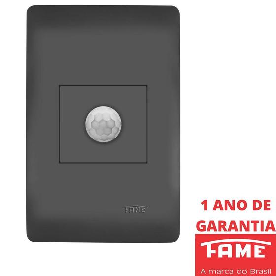 Imagem de Sensor de Presença Bivolt Com Placa Habitat Black FAME