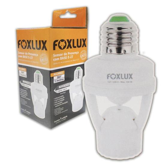 Imagem de Sensor de Presença com Base Bivolt Alcance de 360 Com fotocélula  Foxlux