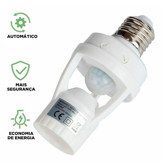 Imagem de Sensor De Presença Com Soquete Para Lâmpada E27