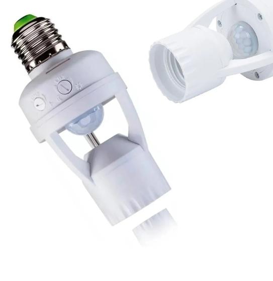 Imagem de Sensor De Presença Kit 2 unidade Com Fotocélula  bocal para  Lâmpada Soquete E27