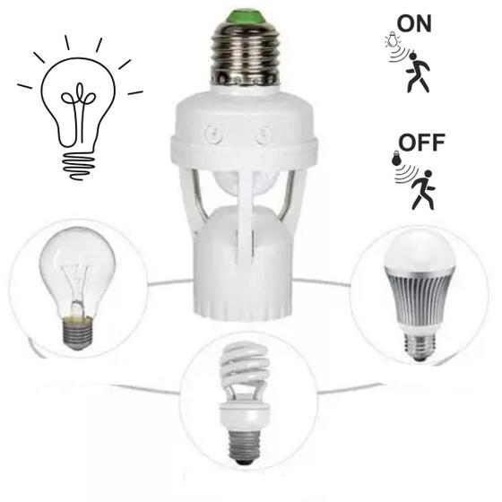 Imagem de Sensor de Presença Soquete  com Fotocélula e Design Compacto