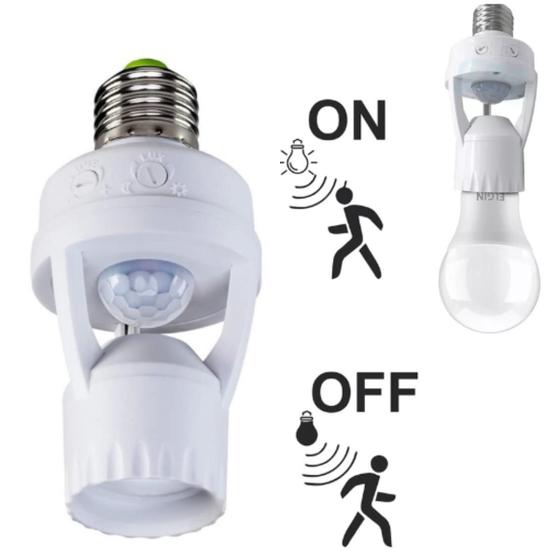 Imagem de Sensor de Presença Soquete  com Fotocélula para Lâmpadas LED e Incandescentes