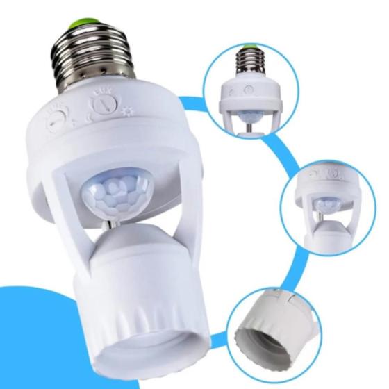 Imagem de Sensor de Presença Soquete E27 com Fotocélula para Ambientes Externos e Comerciais de Alta Performance