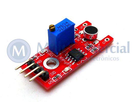 Imagem de Sensor de Som 4 Pinos Compatível com Arduino - GC-28