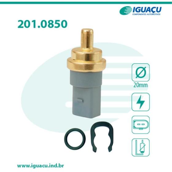 Imagem de Sensor de temperatura Chery A3 2010 a 2011 IGUAÇU 201.0850