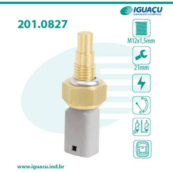 Imagem de Sensor de temperatura de água Fiat Strada 1998 a 2001 IGUAÇU