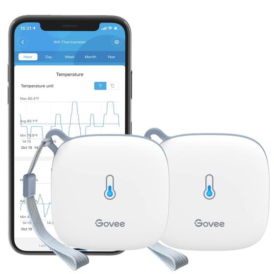 Imagem de Sensor de Temperatura WiFi Govee H5179 - Monitoramento com App e 2 Anos de Armazenamento