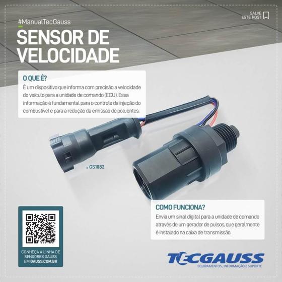 Imagem de Sensor de velocidade Fiat Fiorino 2003 a 2013 GAUSS GS1244