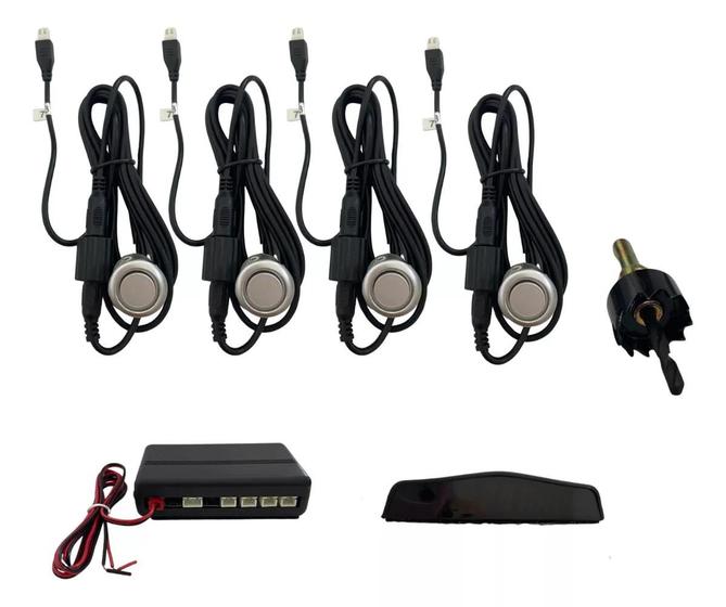 Imagem de Sensor Estacionamento 4 Pontos Prata Com Display Banbo