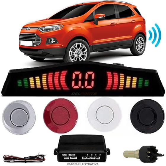 Sensor Estacionamento Ré 4 Sensores Display Ford Ecosport Nova First