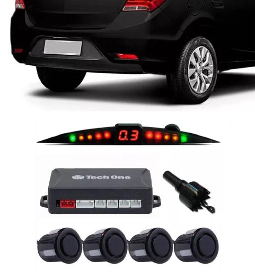 Imagem de Sensor Estacionamento Ré Preto Com Visor Slim Prisma 2013/18